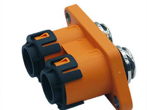 HIGH VOLTAGE CONNECTOR TWO-CORE THROUGH HOLE