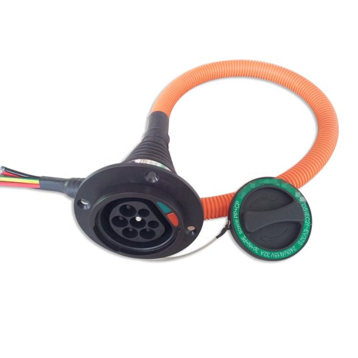 AC TYPE 2 IEC 621962 EV Male socket / Inlet 3 Phase without cable - Image 4