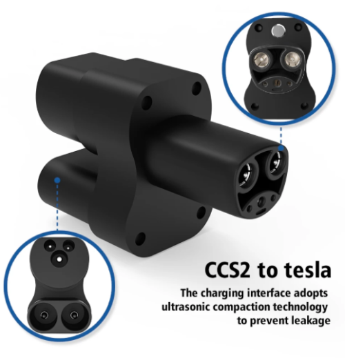 CCS2 to NACS Tesla DC Electric Vehicle Charging Adapter