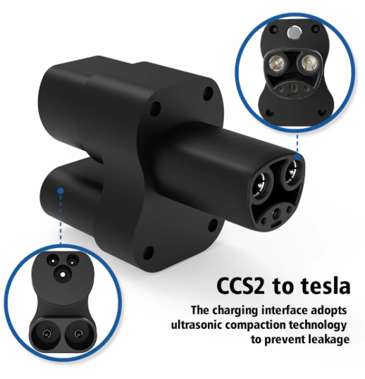 CCS2 to NACS Tesla DC Electric Vehicle Charging Adapter