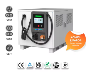 DC mobile ev charging station with battery