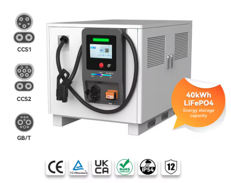 DC mobile ev charging station with battery
