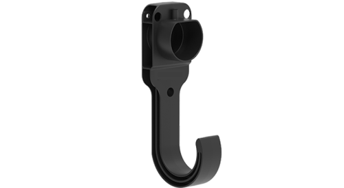 Type 2 SAE J1772 EV plug holster / holder with Wall mounted J-Hook