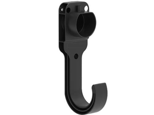 Type 2 SAE J1772 EV plug holster / holder with Wall mounted J-Hook