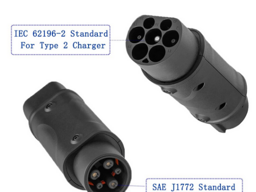 J1772 32A Type 2 To Type1 Electric Vehicle Charging Adapter