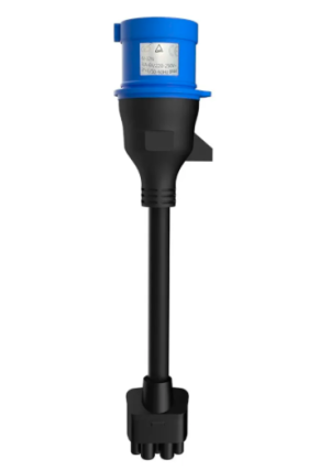 Tesla 3 Pin Blue CEE Adapter