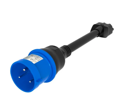 Tesla 3 Pin Blue CEE Adapter