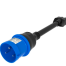 Tesla 3 Pin Blue CEE Adapter