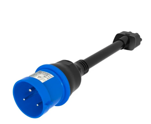 Tesla 3 Pin Blue CEE Adapter