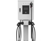 Wall mounted DC and AC multiple charger station