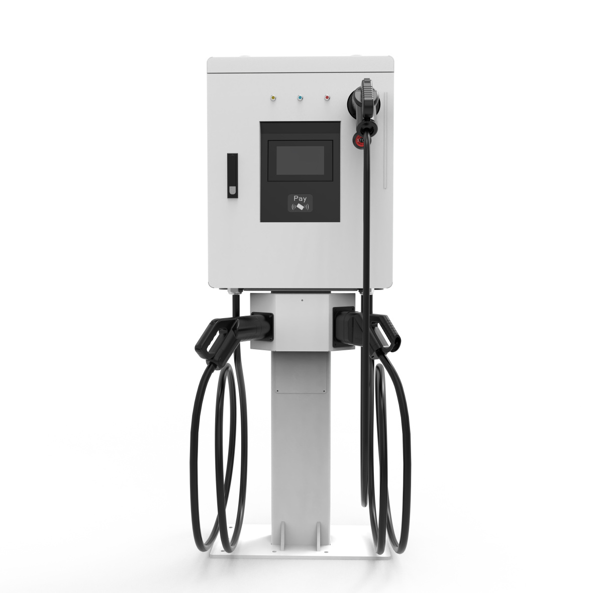 Wall mounted DC and AC multiple charger station