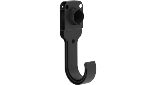 Ac type 1 IEC EV plug holster / holder with Wall mounted J-Hook