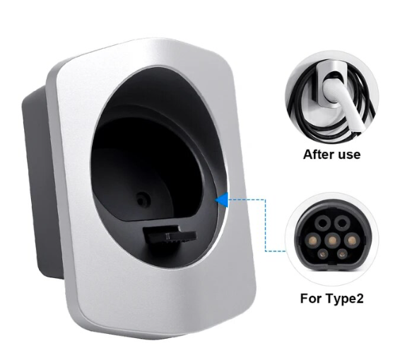 EV Type 2 Cable Holder Silver