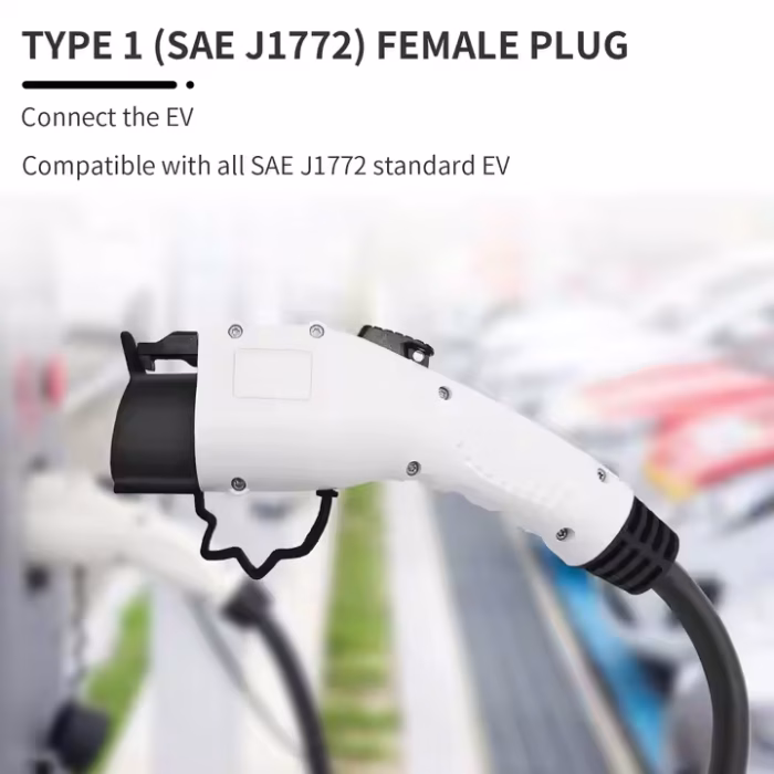 Type 2 to Type 1 EV / PHEV Charging Charge Cable Adapter Adaptor Converter - 32amp, 1 meter